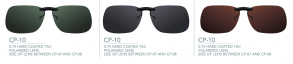 CP-10 3 mix Clip On Sunglasses